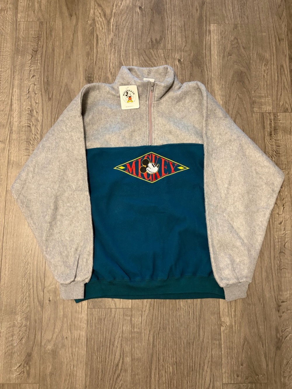 Vintage Mickey Half-Zip Pullover Sweater